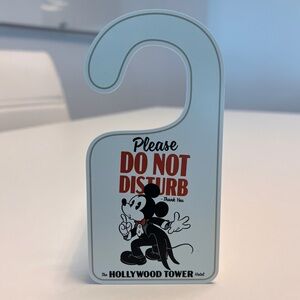 Disney Tower Of Terror Hollywood Tower Hotel Do Not Disturb Door Hanger Mickey